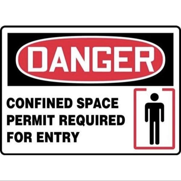 Accuform OSHA DANGER SAFETY SIGN CONFINED MCSP063VS MCSP063VS - main